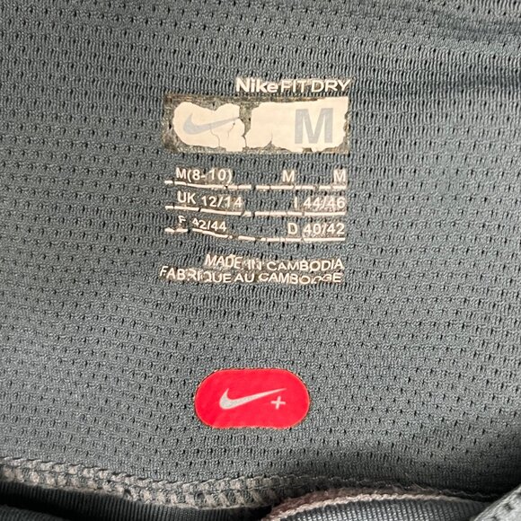 Nike Dri-Fit Gray Running Training Leggings Women's Sz M Reflective Zip Pocket - Picture 3 of 12